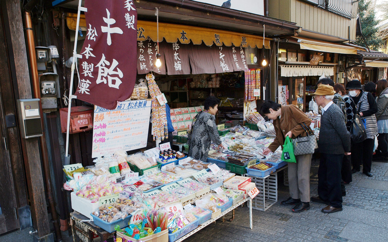 Kashiya Yoko-cho (a narrow alley lined by candy stores) 