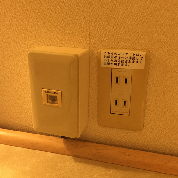 Wall socket for LAN